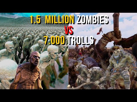 1.5 MILLION ZOMBIES VS 7.000 TROLLS - Ultimate Epic Battle Simulator 2 | UEBS 2