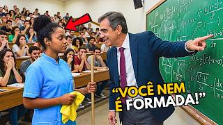 “Se Resolver Isso, EU Serei Seu Aluno!” Riu o Professor… Mas a Jovem Faxineira Resolveu em 5 Minutos