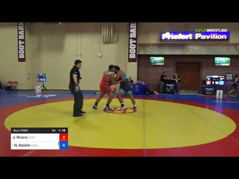 2018 Marine Corps US Open/UWW Junior Greco Roman 130 Rnd Of 16 - Jose Rivera (Curb) Vs. Nicholas B