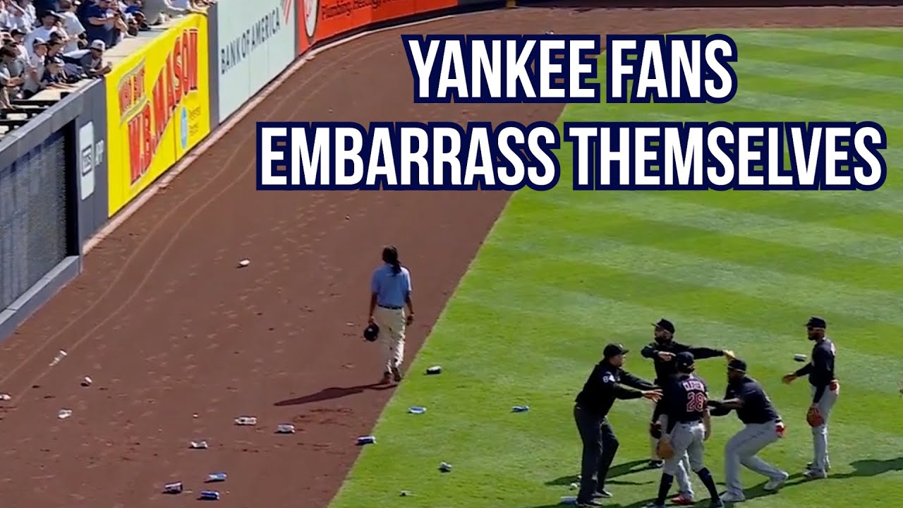 Yankees fans throw beer cans at players, a breakdown