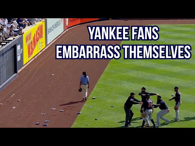 Yankees fans throw beer cans at players, a breakdown
