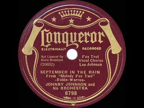 1937 Johnny Johnson - September In The Rain (Lee Johnson, vocal)