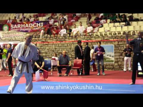 Gábor Búzás vs Tsintsadze Levan - EUROPEAN SHINKYOKUSHIN KARATE CHAMPIONSHIP, 2014 BAKU