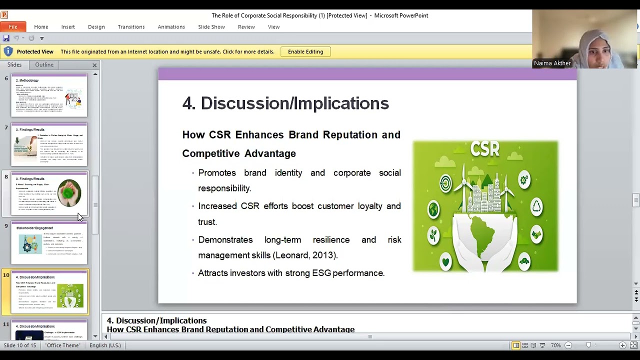 The Role of corporate Social Responsibility (CSR): A Case Study of Unilever
