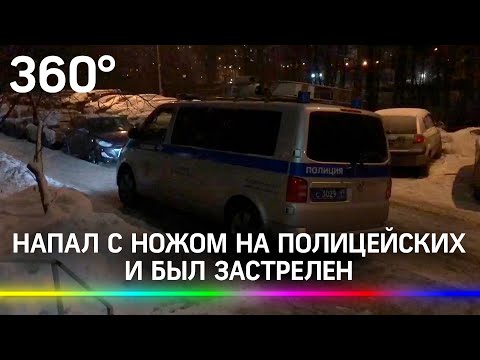 Мужчина напал на полицейских с ножом в Москве и был застрелен