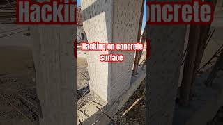 Hacking on concrete surface #construction #viralvideo #tranding