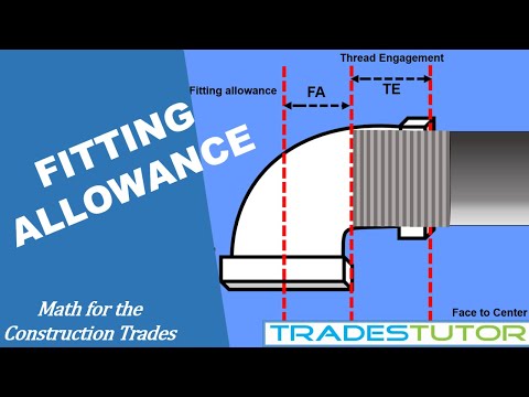 Fitting allowance for the piping trades