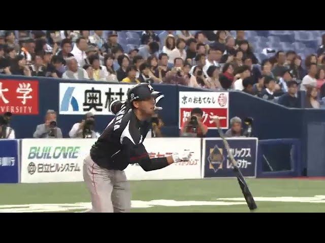 【8回表】11試合連続安打!! マリーンズ・清田 2ベースヒットでチャンスメイク!! 2015/5/24 Bs-M