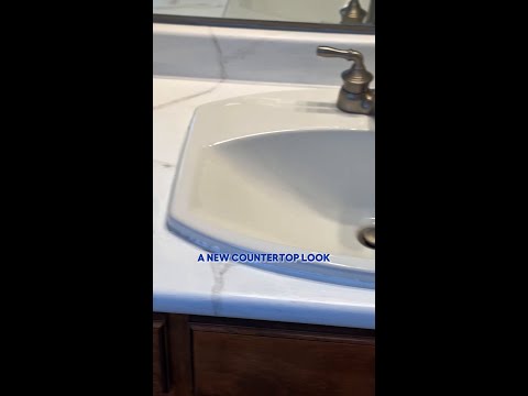 Transform your dated countertops instantly with this low-lift DIY🎨