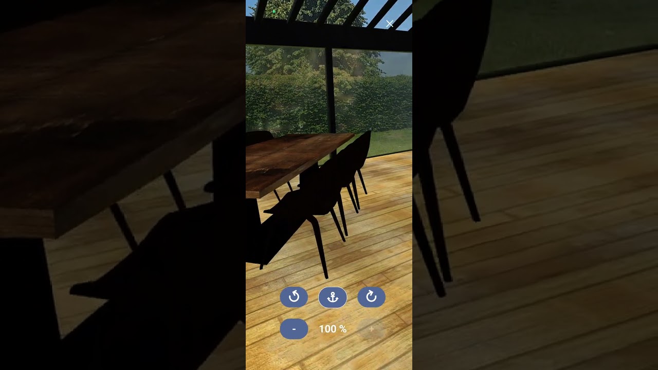 Augmented reality test including wall masks