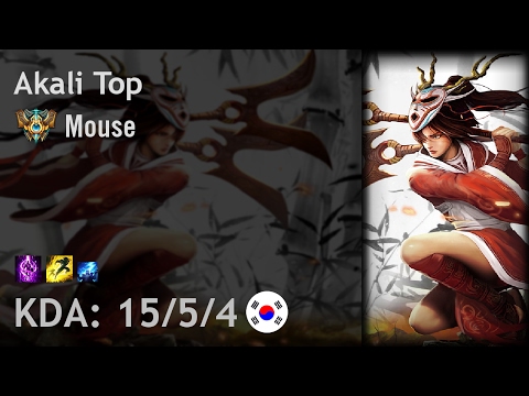 Akali Top vs Maokai - Mouse - KR Challenger Patch 7.2