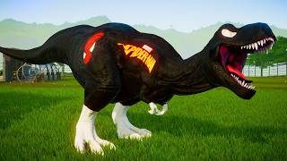 Dinossauro Rex do Dark Homem Aranha - Jogo de Dinossauro Jurassic World Evolution