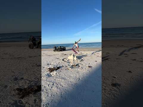 Destroying Sandcastles for Sea Turtles ????????#seaturtles #seaanimals #turtle #beach #sand #sandcastle