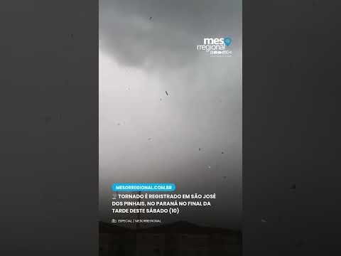 Tornado é registrado em São José dos Pinhais, no Paraná