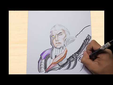 YU ZHONG BIOHAZARD SPEED DRAWING MOBILE LEGENS BANG BANG #drawing