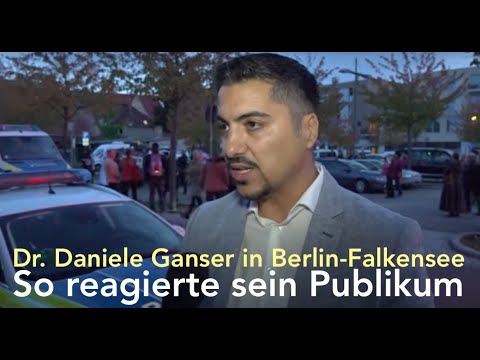DruschbaFM auf Tour: Daniele Ganser in Berlin. Viel Zustimmung und wenig Gegenprotest.