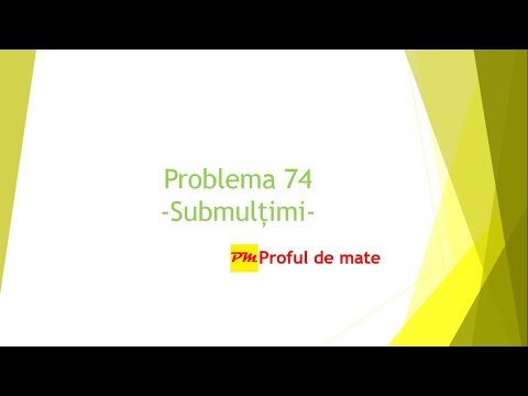 Problema 74: Submulțimi #profuldemate #rezolvareteme #matematica #scoala