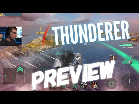 World of Warships Blitz: THUNDERER [Tier 10 BB] - Setup - Gameplay - 60s Preview - First Glance
