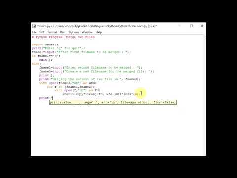 Python Program Merge Two Files