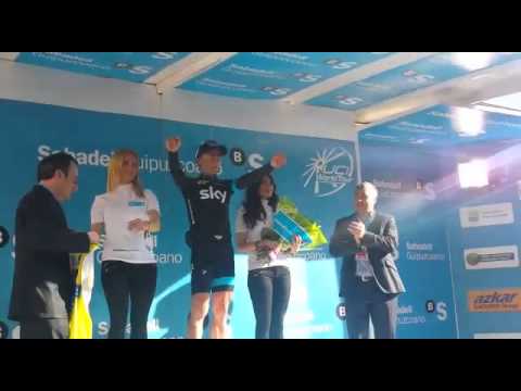 Sergio Luis Henao @TeamSky en el Podio etapa 3 #itzulia
