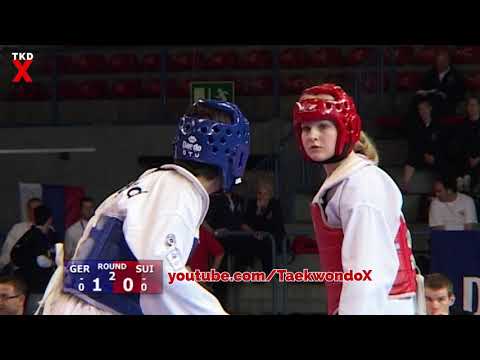 Taekwondo Euros 2006 Female Feather Weight Final Pinar Budak (GER) v Nina Kläy (SUI)