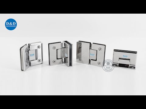 Frameless Heavy Duty Spring Adjustable Door Hardware Fitting Brass Types Pivot Glass Clamp Clip Connector to Bathroom Shower Room Glass Hinge