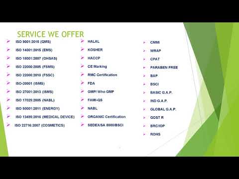 Organic certificate consultancy