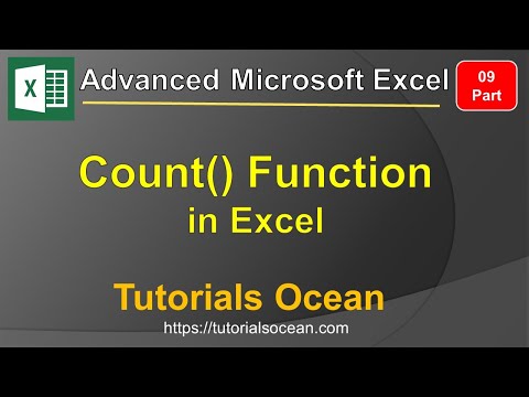 Part 09: Advanced Microsoft Excel Course – How to Count() Function in Excel in Urdu/Hindi