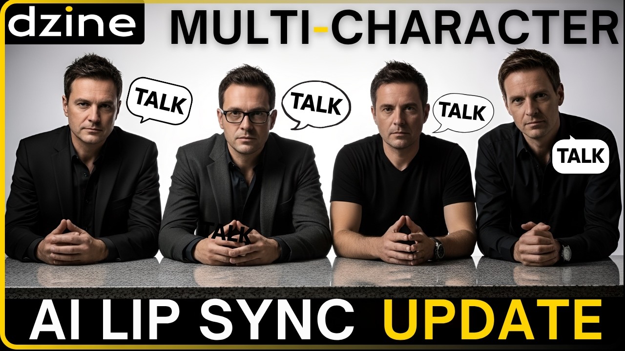 Lip Sync 4 Characters + Multiple Lines: Dzine AI Lip Sync UPDATE