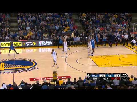 Klay Thompson Step back 3 Pointer   Thunder vs Warriors   December 18, 2014   NBA 2014 15 Season