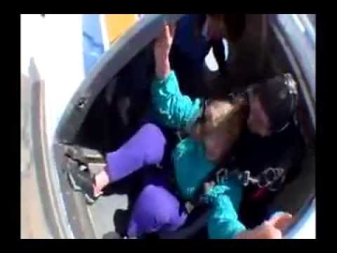 skydive goes wrong 80 year old woman slips from harness