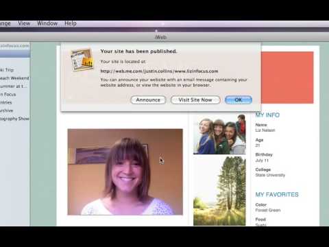 iWeb '09 - Publishing your website to MobileMe