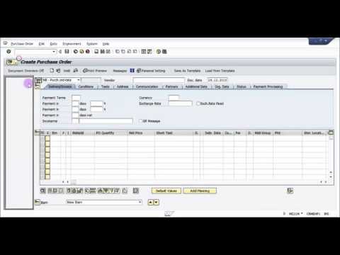 How to Create a PO in SAP