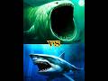 Megalodon Vs The Bloop Mosasaurus Anger Fish Hippocampus Shorts Viral Monster Music The