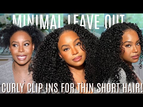 BEST CURLY CLIP INS FOR THIN FINE HAIR + NO EDGES OUT...