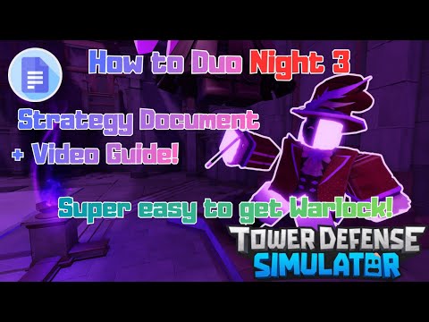 Easiest way to Duo Night 3 Null & Void Event! | Strategy Document| Roblox Tower Defense SImulator