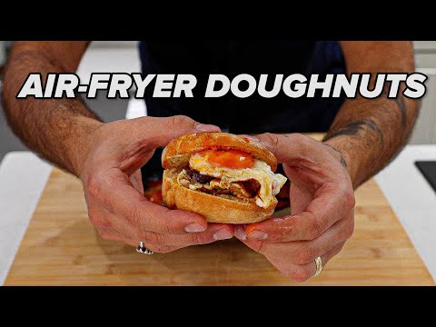 Air-Fryer Doughnuts Recipe (NO PROVING/YEAST NEEDED)