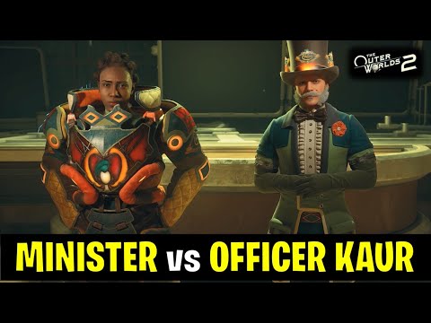 Assist Minister Milverstreet vs Officer Kaur | The Outer Worlds 2: The Saboteur of Paradise