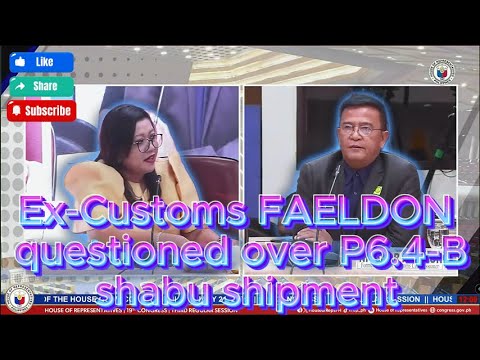 Ex-Customs FAELDON questioned over P6.4-B shabu shipment.
