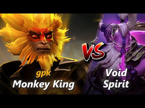 How to Monkey King mid vs Void Spirit (feat. gpk) | First 10 minutes