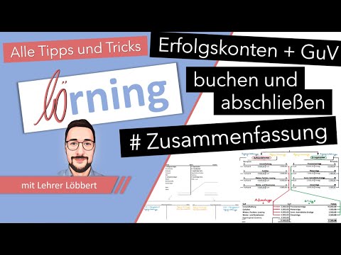 Erfolgskoten und GuV buchen und abschließen - Zusammenfassung mit Grafik - Alle Tipps und Tricks
