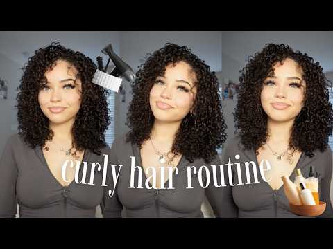 CURLY HAIR ROUTINE | PREP | SYLING | DIFFUSING ROUTINE