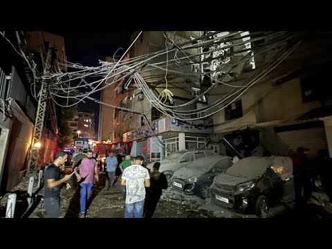 Aftermath of Israeli strike in Beirut, leaving one dead and dozens injured