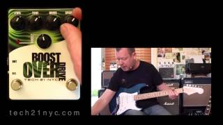 Video thumbnail for Tech 21 NYC: BOOST OVERDRIVE (single coils and humbuckers) by Brett Kingman
