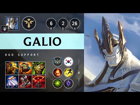 Galio Support vs Rell: Dominating - KR Challenger Patch 14.20