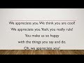 We Appreciate You - 2nd and 3rd Grade