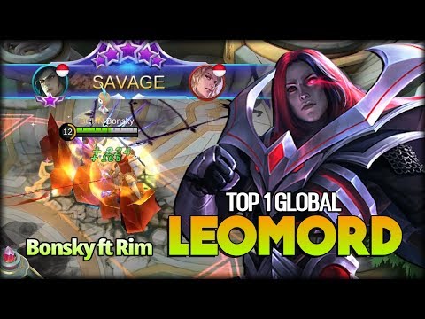 SAVAGE PERFECT!! Fountain Dive? Let's See! Bonsky ft Rim Top 1 Global Leomord - Mobile Legends