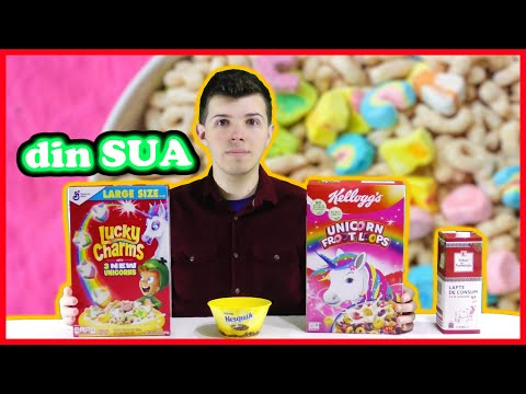 Lucky Charms UNICORN cereals SUA taste test #350