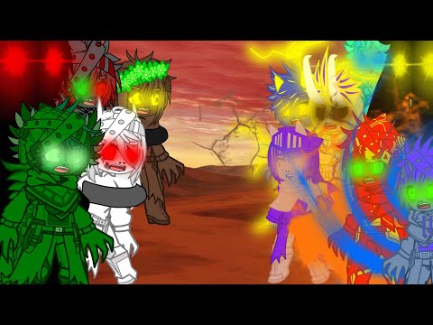 Dinos react to Jurassic world vs Dinossaur king | animation | gacha react | 🇧🇷🇺🇸