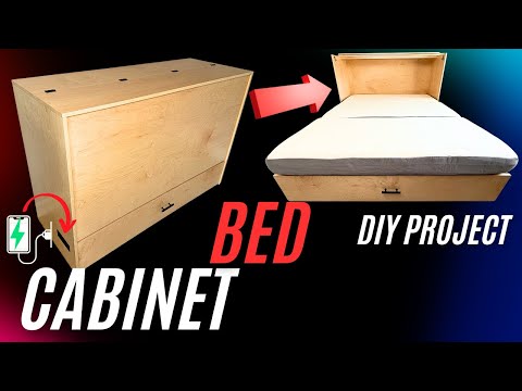 How To Make A Murphy Bed Cabinet - Using ONLY PLYWOOD!